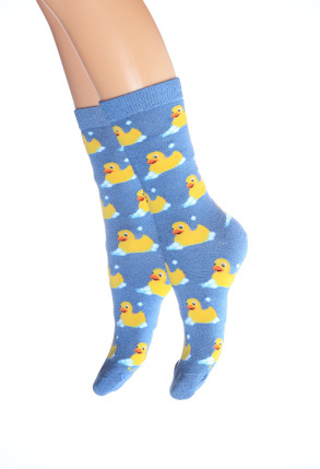 Bubble up rubber duck socks