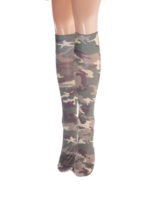 Regular camo knee hi
