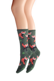 Red pandamonium socks