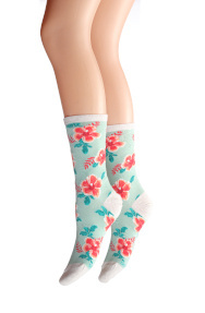 Hibiscus bloom socks